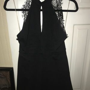 Black lace back dress